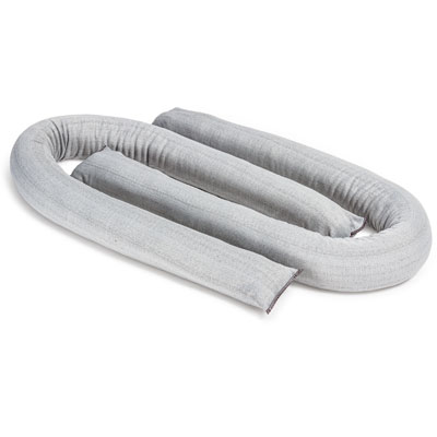 Gray maintenance sock for spills