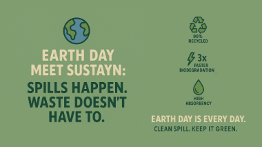 Earth Day Meet Sustayn: Spills Happen. Waste Doesn't Have To.