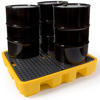 A picture of a 1-drum Polyethylene Spill Pallet
